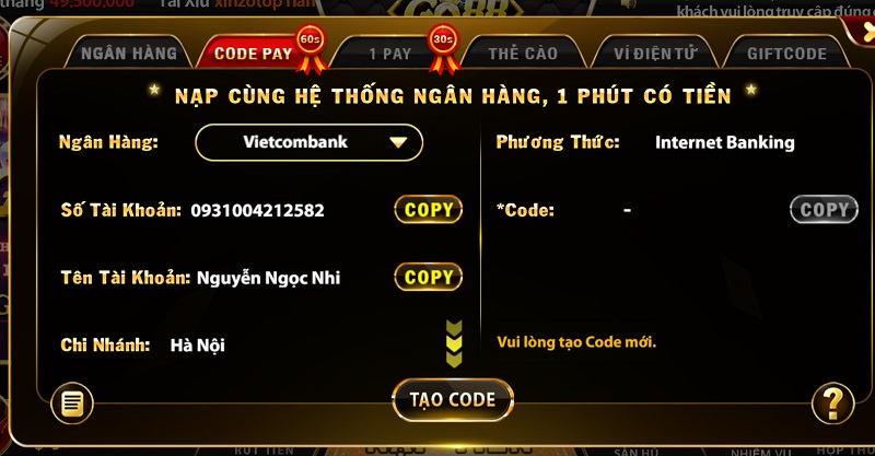 Đều tổ hợp được đa dạng các phương thức giao dịch